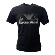 Emporio Armani Kortärmad Jersey T-shirt med Maxi Logo - XXL Black, Her...