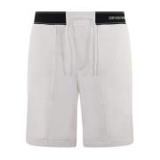 Emporio Armani Varmt vita casual shorts med dragsko White, Herr