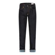 Evisu Carrot Fit Denim Jeans med Kumadori Daruma Grafik Blue, Herr