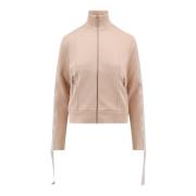 Fendi Dam Tekniskt Tyg Zip-through Sweatshirt med Lofgo-detaljer Beige...