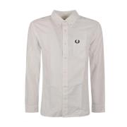 Fred Perry Vit Oxford Skjorta White, Herr