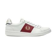 Fred Perry Läder Sido Panel Porslin Sneakers White, Herr