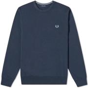 Fred Perry Klassisk Crew Neck Jumper i Shaded Navy Blue, Herr