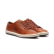 Fred Perry Klassiska läderplimsolls Brown, Herr