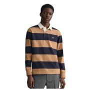 Gant Randig Bomull Polo Rugger Multicolor, Herr