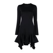 Givenchy Elegant Rynkad Hem Klänning Black, Dam