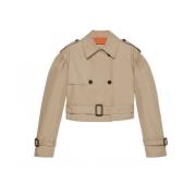 Gucci Garbadine Trench Jacka Beige, Dam