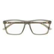 Gucci Fyrkantiga Acetat Solglasögon med Webbmönster Gray, Unisex