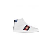 Gucci Bee Ace High-Top Sneakers White, Herr