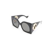 Gucci Svarta solglasögon med originaltillbehör Black, Dam