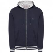 Guess Blå zip-up sweatshirt med grå dragkedja Blue, Herr