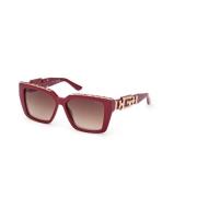 Guess Blank Bordeaux Solglasögon med Brun Spegel Red, Unisex