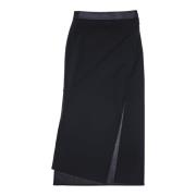 Helmut Lang Stretch Ullkjol Black, Dam