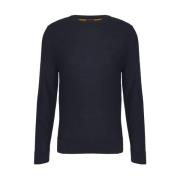 Hugo Boss Mörkblå Sweaters för Män Blue, Herr