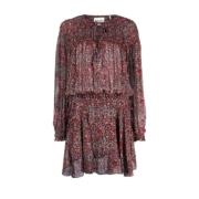 Isabel Marant Blommig Långärmad Robe - Storlek 40, Färg: 50Bw-Brown Br...