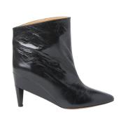 Isabel Marant Veckat Läder Ankelboots Black, Dam