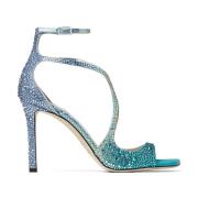 Jimmy Choo Modiga Blåa Kristallsandaler Blue, Dam