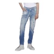 John Richmond Bekväma Slim-Fit Jeans Blue, Herr