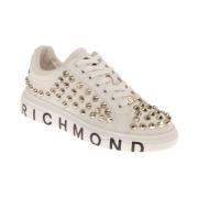 John Richmond Damsneakers i Läder med Nitar White, Dam