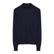 Joseph Navy Cashmere High Neck Jumper Blue, Dam