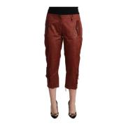 Just Cavalli Cropped Trousers Brown, Dam