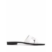 Karl Lagerfeld Platta Sandalerer White, Dam