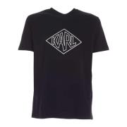 Karl Lagerfeld Svart Logotyp Tryck Bomull T-shirt Black, Herr