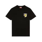 Kenzo Kortärmad Tiger Varsity T-Shirt Black, Dam