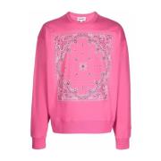 Kenzo Deep Pink Bandana-Print Sweatshirt Pink, Herr