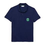 Lacoste Klassisk Pique Ficka Polo Shirt Blue, Herr