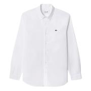 Lacoste Slim Fit Stretch Vit Skjorta White, Herr