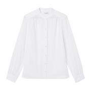 Marc O'Polo Blus med ståkrage, avslappnad White, Dam