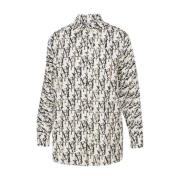 Max Mara Bohemisk Oversized Bomullsskjorta White, Dam