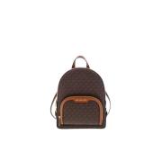 Michael Kors Stilfull Jaycee Canvas Ryggsäck Brown, Dam