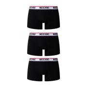 Moschino Logo Boxers 3-Pack Black, Herr