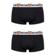 Moschino Märkesboxers 2-pack Black, Herr