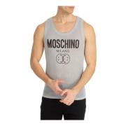 Moschino Ärmlös Topp Gray, Herr