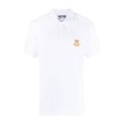 Moschino Vit Björnmotiv Polo T-shirt White, Herr