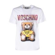 Moschino Teddy Ritning T-shirt White, Herr