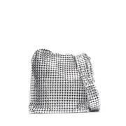 Paco Rabanne Silver Pixel Mini Micro Axelväska Gray, Dam