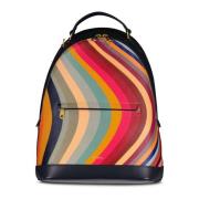 Paul Smith Randig läder ryggsäck Multicolor, Dam