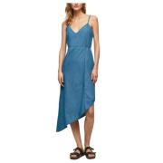 Pepe Jeans Maxi Dresses Blue, Dam