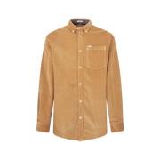 Pepe Jeans Corduroy Skjorta - Regular Fit Beige, Herr