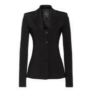 Pinko Slim-Fit Tekniskt Tygblazer Black, Dam