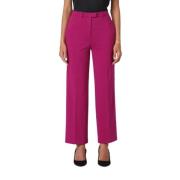 Pinko Fuchsia Byxor med Breda Ben - Storlek 40 Purple, Dam