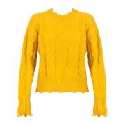 Pinko Round-neck Knitwear Yellow, Dam