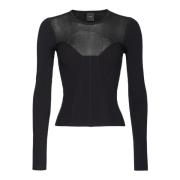 Pinko Long Sleeve Tops Black, Dam