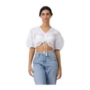 Pinko Stilfull Tramato Top White, Dam