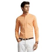 Polo Ralph Lauren Slimmad Bomullsskjorta Featherweight Orange, Herr