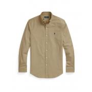 Polo Ralph Lauren Stretch Slim Poplin Skjorta Beige, Herr